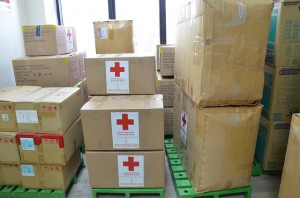 Aid goods from Taiwan